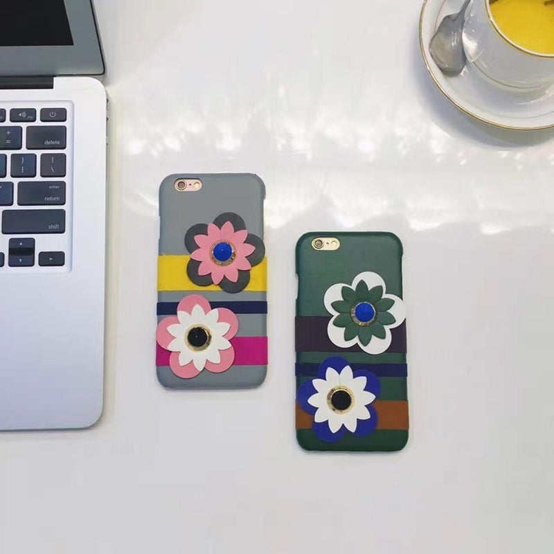 Case Para iPhone Flores Piedra Colores Otoñales Mujer Funda