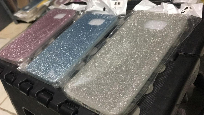 Funda para iPhone Galaxy Glitter Delgada Mujer Brillos Case