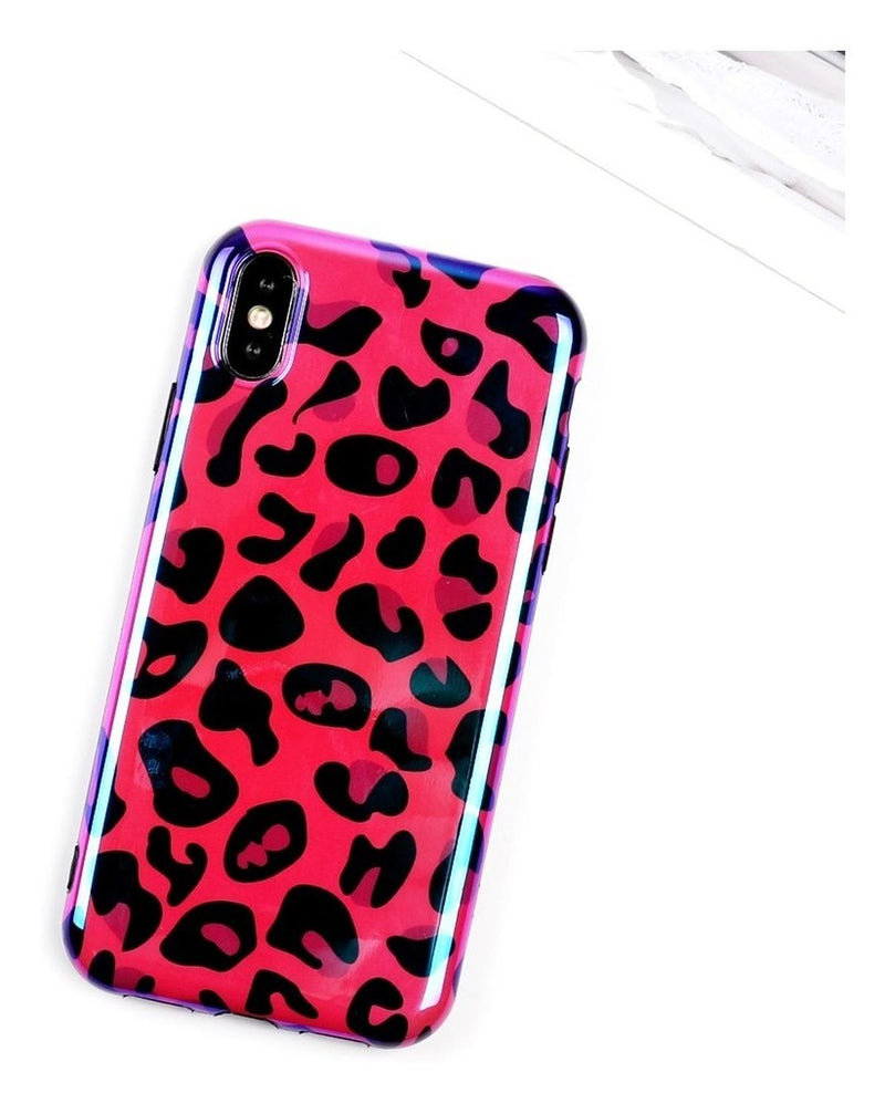 Funda Para iPhone Leopardo Nieve Dama Animal Print Mujer 3d