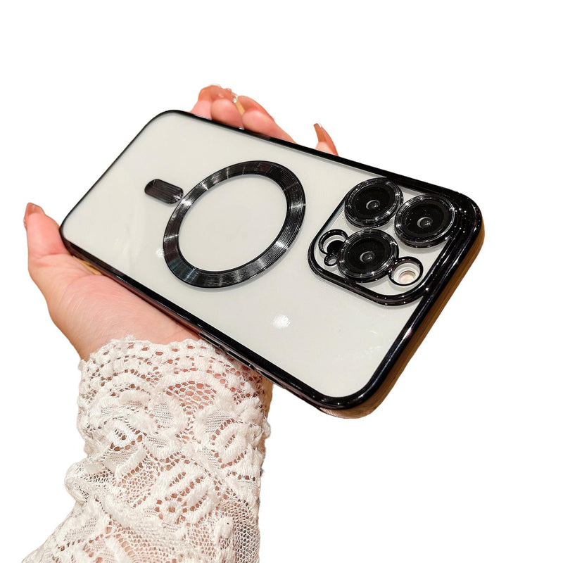 Funda Magnetica de Goma para iPhone 12 / 12 Pro + Mica Case
